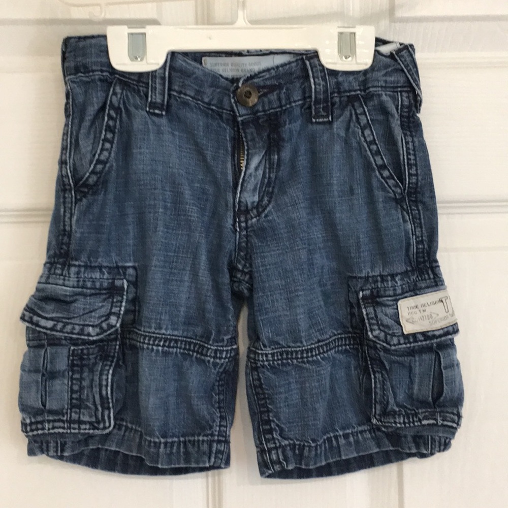 True religion denim shorts cargo boys 4